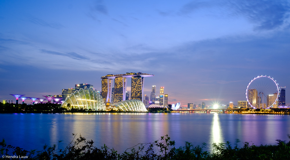 Singapore Marina Bay during the blue hour