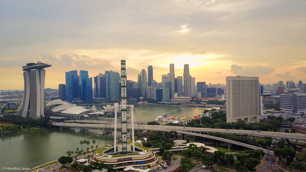 Aerial image of Singapore Marina Bay and CBD - by Hendra Lauw