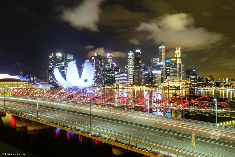 Singapore skyline in Marina Bay in 2017